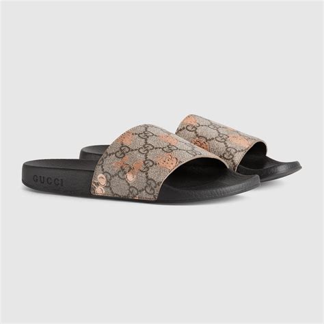 women's berry print slide gucci
